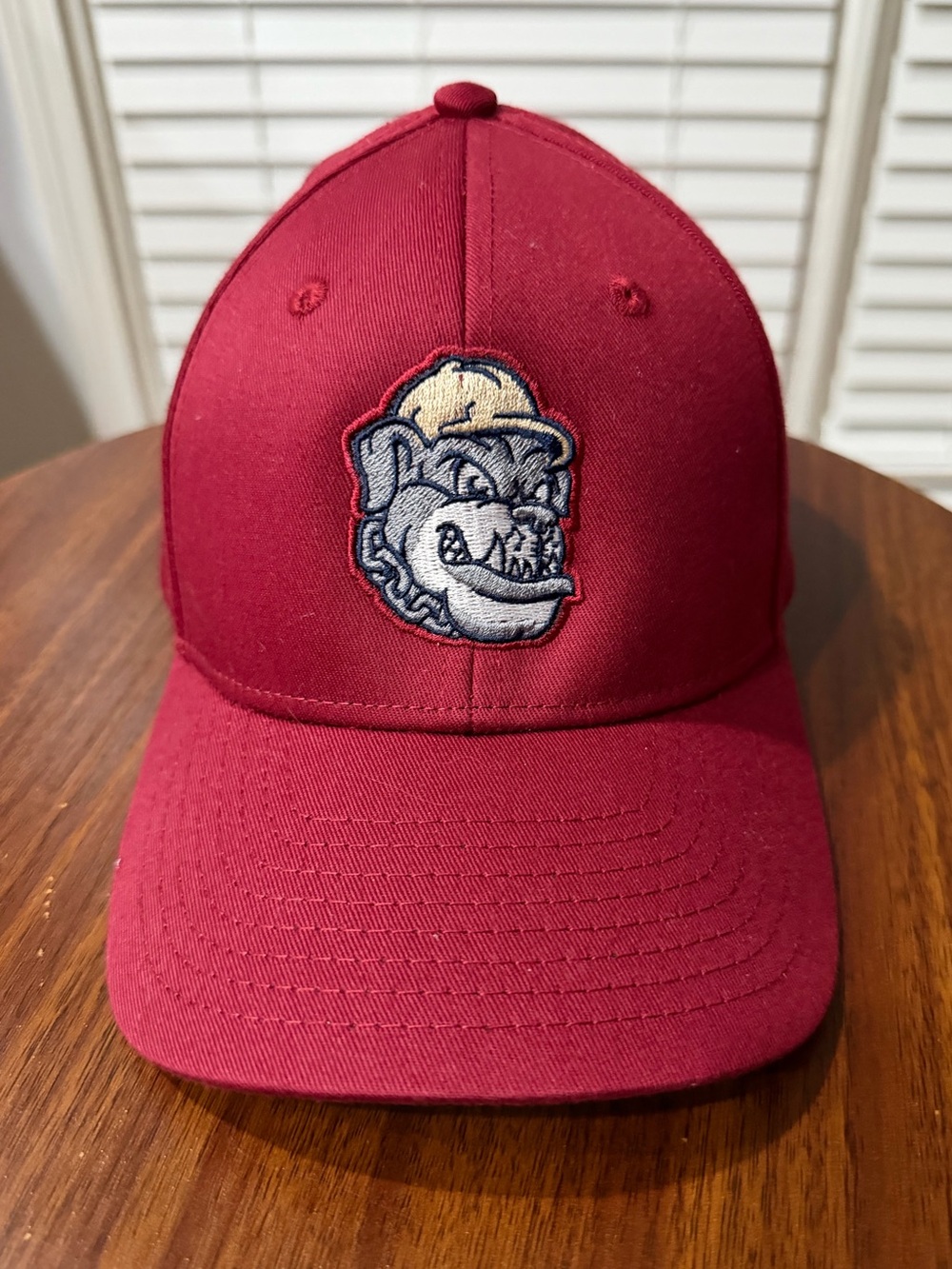 Maroon Men's Baseball Cap with Embroidered Mascot